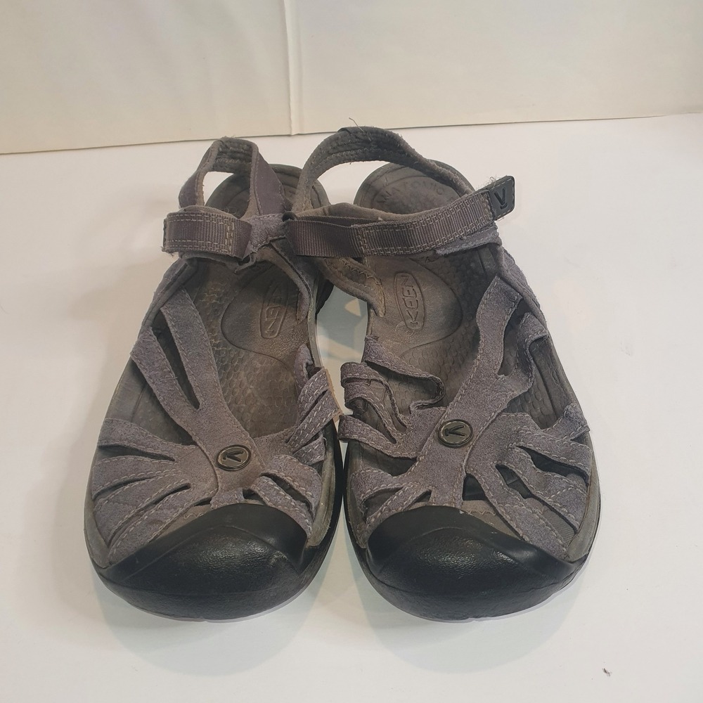 Keen Rose Women Sandals Gray Ankle Strap Hiking Sz 10.5-11‎ Brindle Shitake